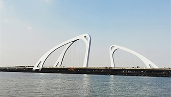 【项目攻坚】白马湖大桥“鱼跃龙门”靓姿初展