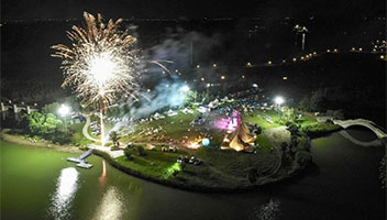 白马湖星空露营，好嗨！