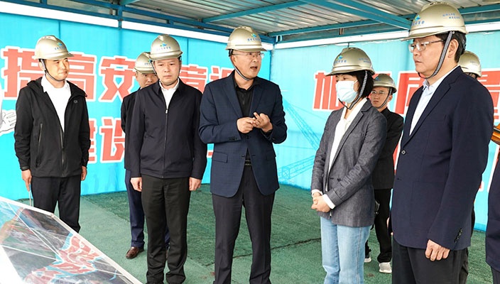 市领导调研水工科技馆布展和山阳湖片区规划设计情况